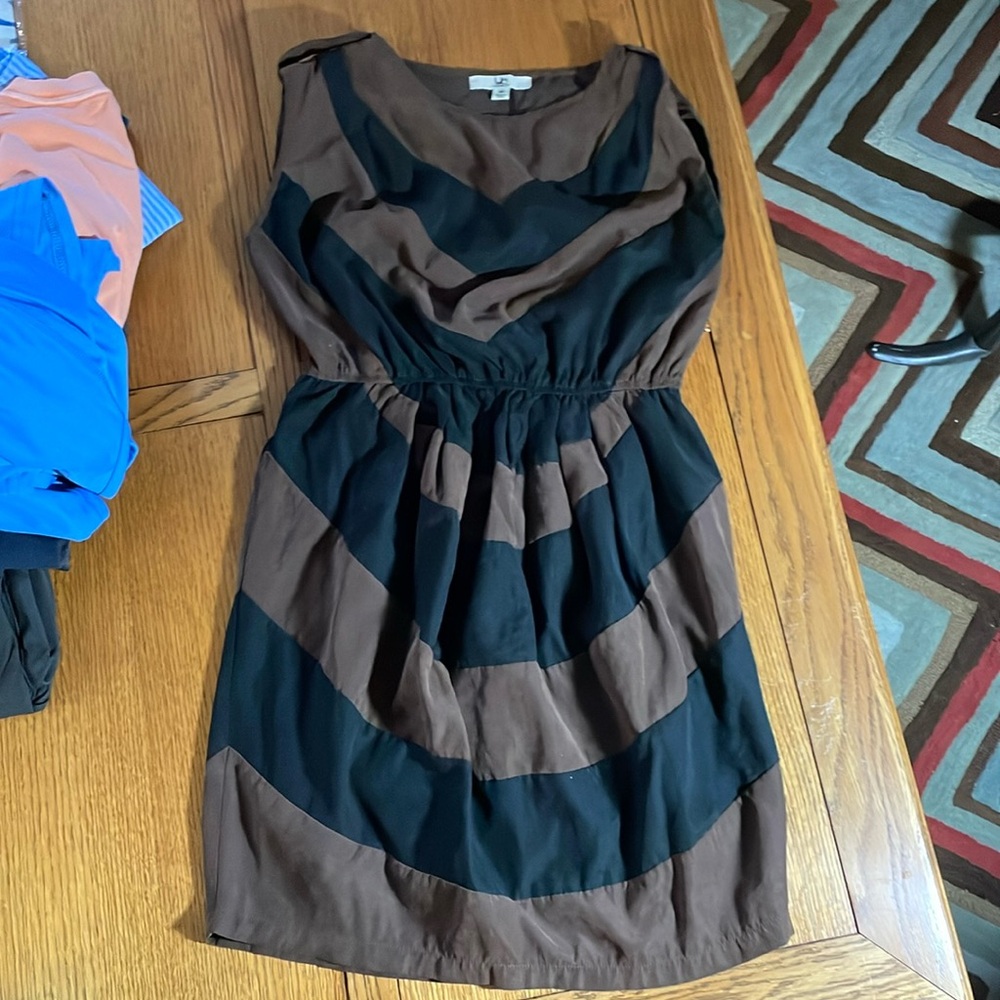 YA LOS ANGELES BROWN/ BLACK PARTY DRESS. WOMEN’S SIZE MEDIUM